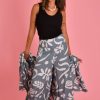 BODACIOUS Pants | Vblp106 - Sydney Wide Leg Pant Coral Reef Green