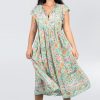 JAR OF HEARTS Dresses | Vjhd269 - Isla Midi Dress Tropical Punch Green