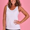 GO GIRL Tops | Vglt118 - Bamboo Basic Layering Tank White