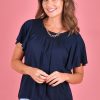 GO GIRL Tops | Vglt099 - Robyn Top Navy