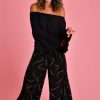 BODACIOUS Pants | Vblp106 - Sydney Wide Leg Pant Swirl Black