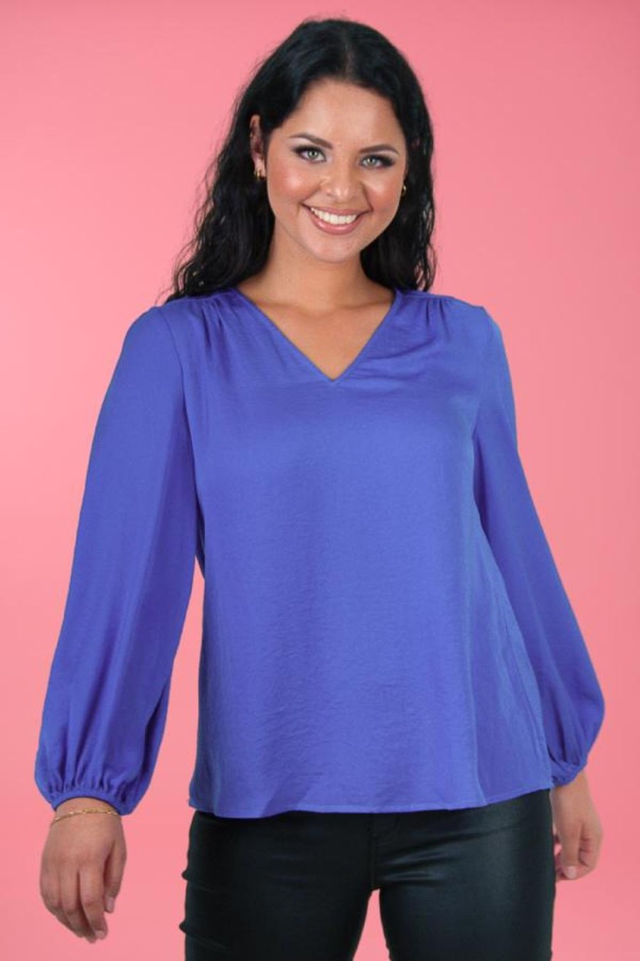 LA SOFIA Tops | Vlst002 - Josephine Top Cobalt