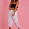 GO GIRL Pants | Vglp051 - 3/4 Rouched Tie Pants White