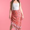 JAR OF HEARTS Skirts | Vjhk056 - Ariel Mermaid Skirt Jingle Bell Bloom Red