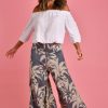 BODACIOUS Pants | Vblp106 - Sydney Wide Leg Pant Palm Tree Grey