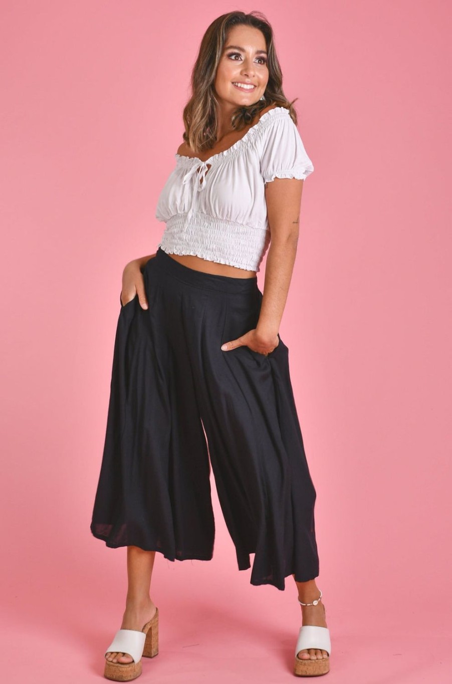 GO GIRL Pants | Vglp280 - Carmella Pant With Pockets - Black