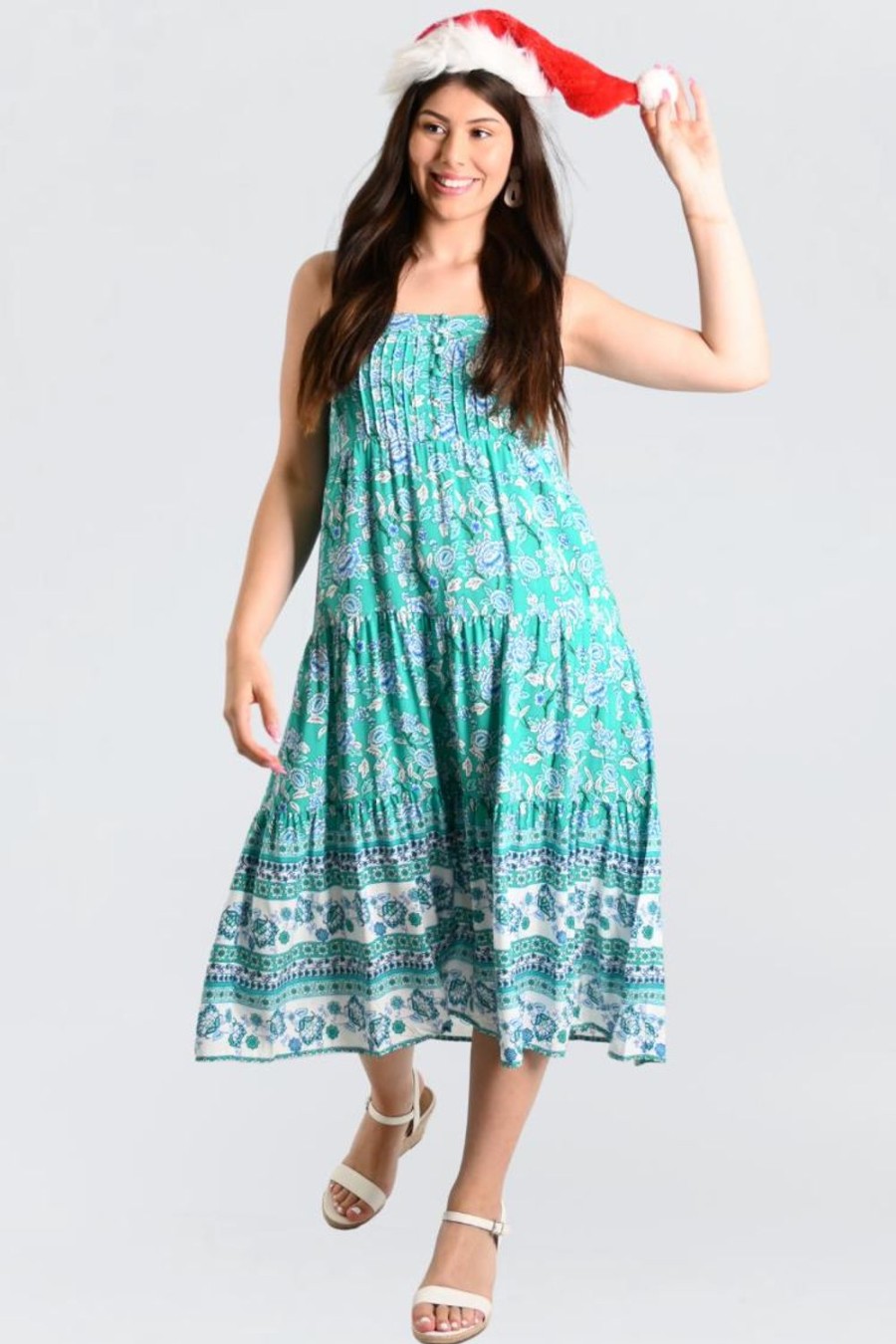 JAR OF HEARTS Dresses | Vjhd228 - Garden Party Dress Jingle Bell Bloom Green