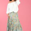 JAR OF HEARTS Skirts | Vjhk052 - Boho Lover Maxi Skirt Tropical Punch Green