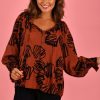 BODACIOUS Tops | Vblt200 - Koko Top Autumn Vibes Rust