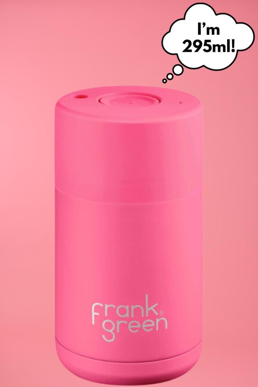 FRANK GREEN Bottles / Coffee Cups | B02S03C21 - Frank Green 295Ml (10Oz) Ceramic Reusable Cup Neon Pink