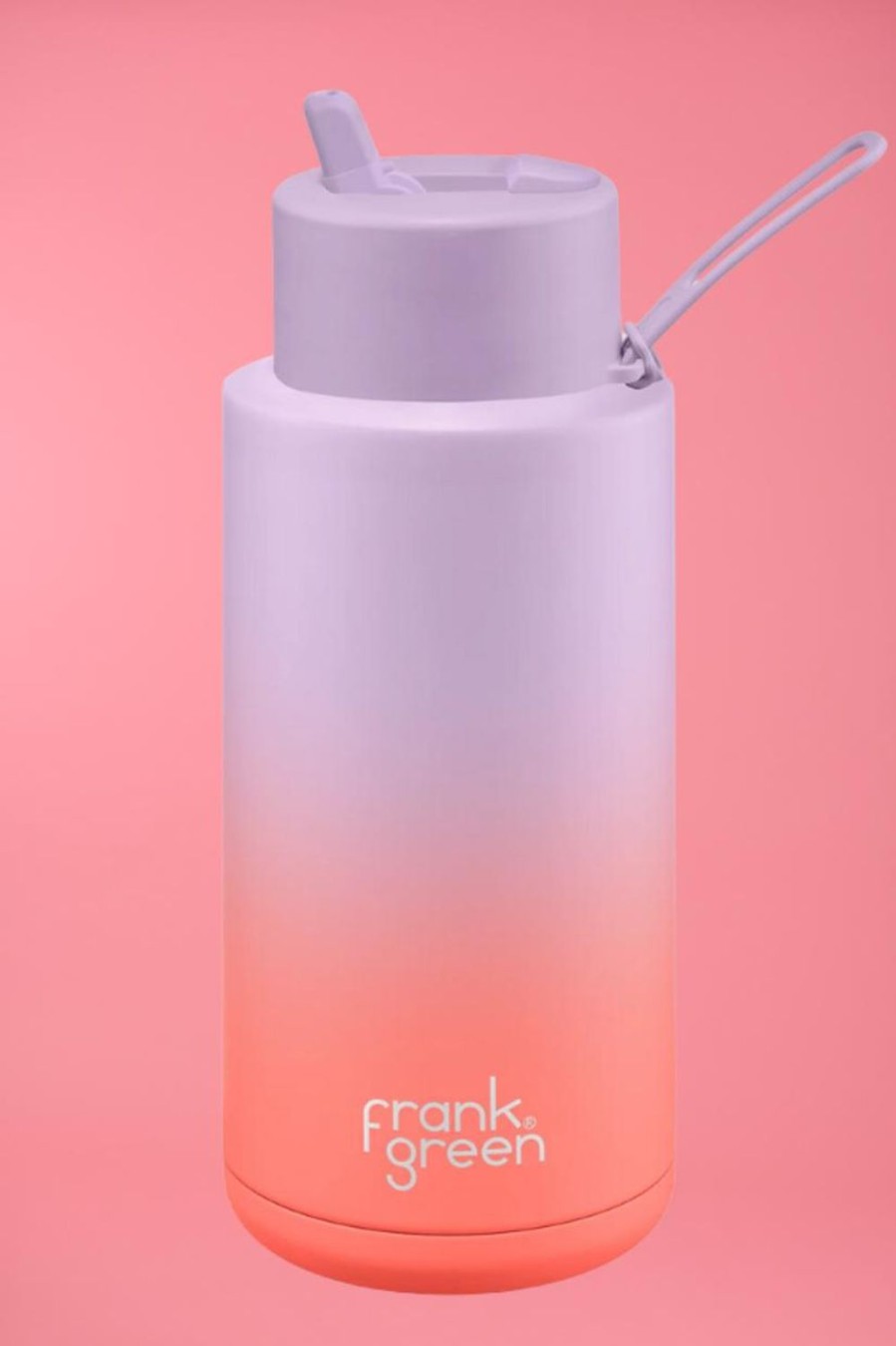 FRANK GREEN Bottles / Coffee Cups | B81S09C74 - Frank Green 1 Ltr (34Oz) Bottle (Flip) Lilac/Coral