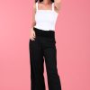 GO GIRL Pants | Vglp067 - Long Rouched Pants Black