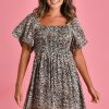 GO GIRL Dresses | Vgld140 - Manhattan Short Dress Cheetah Tan