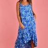 BODACIOUS Dresses | Vbld138 - Lia Double Layer Dress Summer Splice Blue