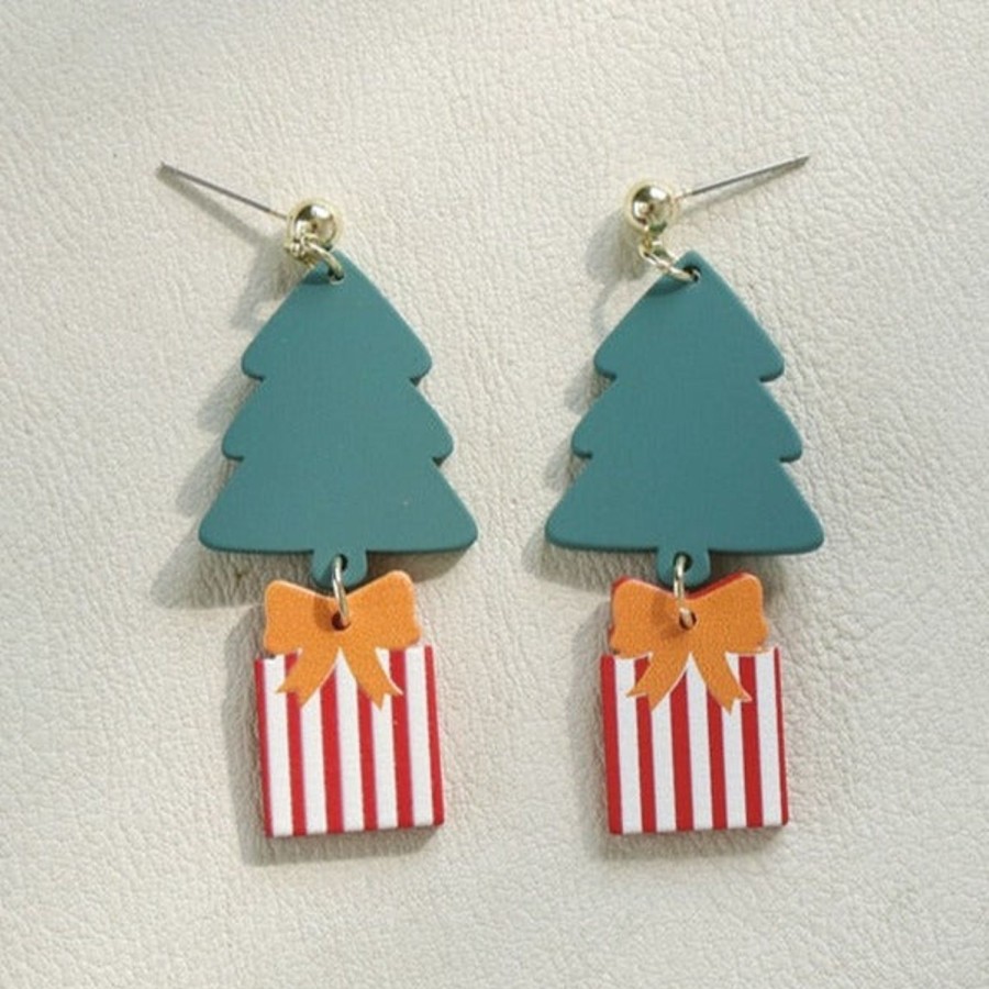 GO GIRL ACCESSORIES Earrings | Gj0398 - Tree With Present Base Earrings