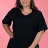 BODACIOUS Tops | Vblt055 - Ebony Top Black/Pebble Blush