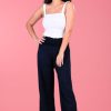 GO GIRL Pants | Vglp067 - Long Rouched Pants Navy