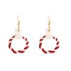 GO GIRL ACCESSORIES Earrings | Gj0051 - Red/White Xmas Wreath Earrings