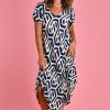 BODACIOUS Dresses | Vbld083 - Great Harbour Dress Geo Navy