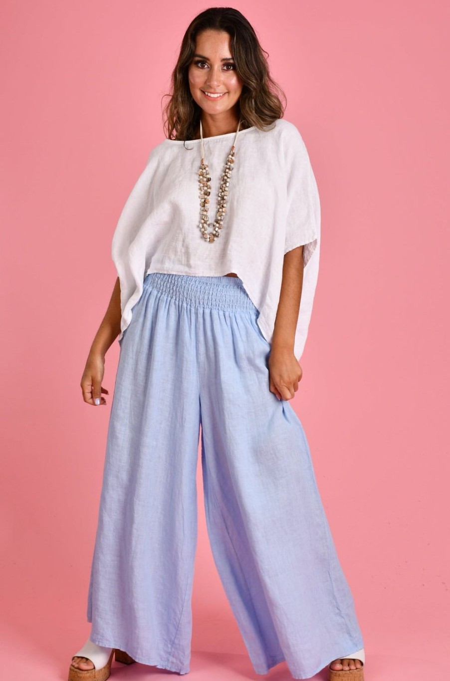 LA SOFIA Pants | Vlsp004 (23P1099) - Amalfi Pant - Sky Blue Cielo (Baby Blue)