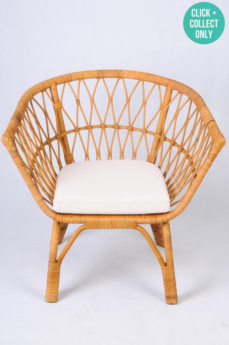 VILLA LIVING HOMEWARES Homewares | Vrhl165 - Rattan Lattice Chair W/Cushion