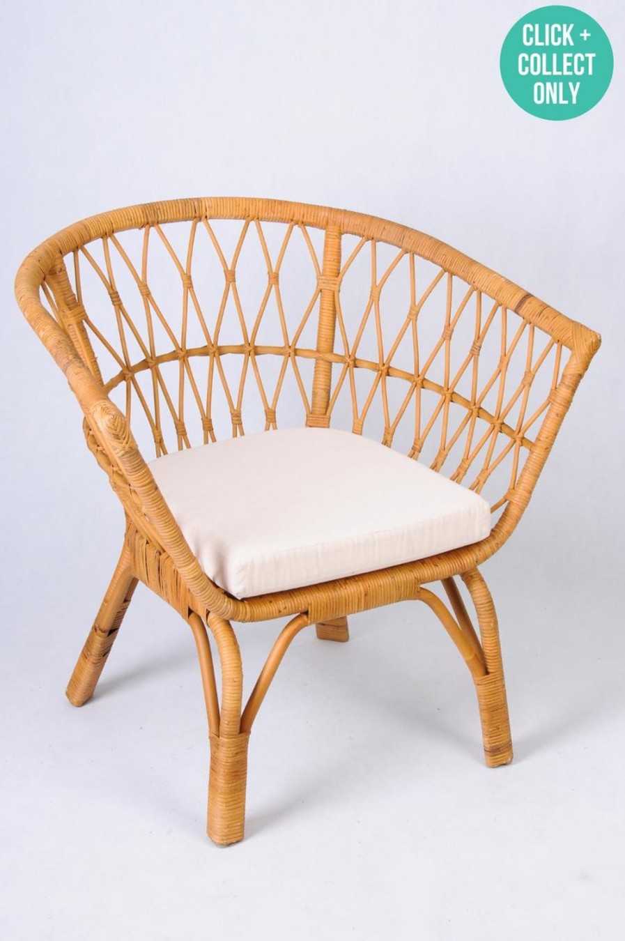 VILLA LIVING HOMEWARES Homewares | Vrhl165 - Rattan Lattice Chair W/Cushion