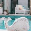 VILLA LIVING HOMEWARES Homewares | Vvlh158-S - Small (15Cm) Wooden Whale Ornament White