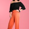 GO GIRL Pants | Vglp050 - Long Rouched Tie Pants Jaffa