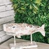 Villa Living Homewares Homewares | Vrz974 - Wood Whale Ornament On Stand