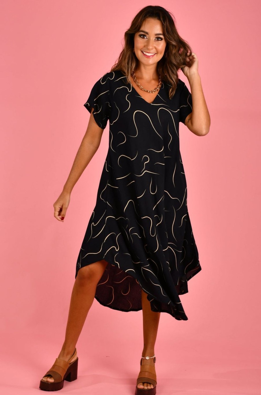 BODACIOUS Dresses | Vbld083 - Great Harbour Dress Swirl Black