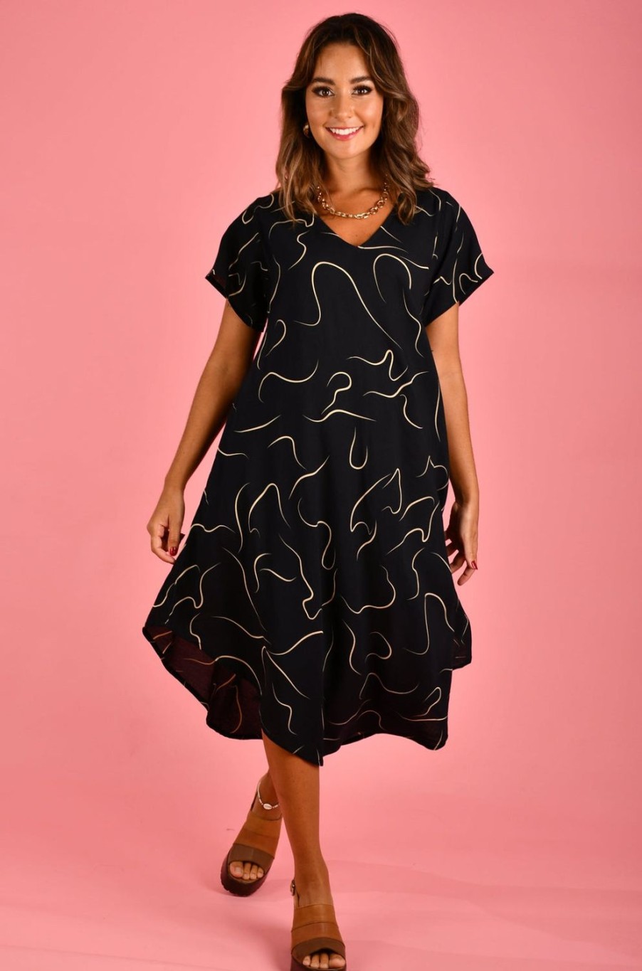 BODACIOUS Dresses | Vbld083 - Great Harbour Dress Swirl Black