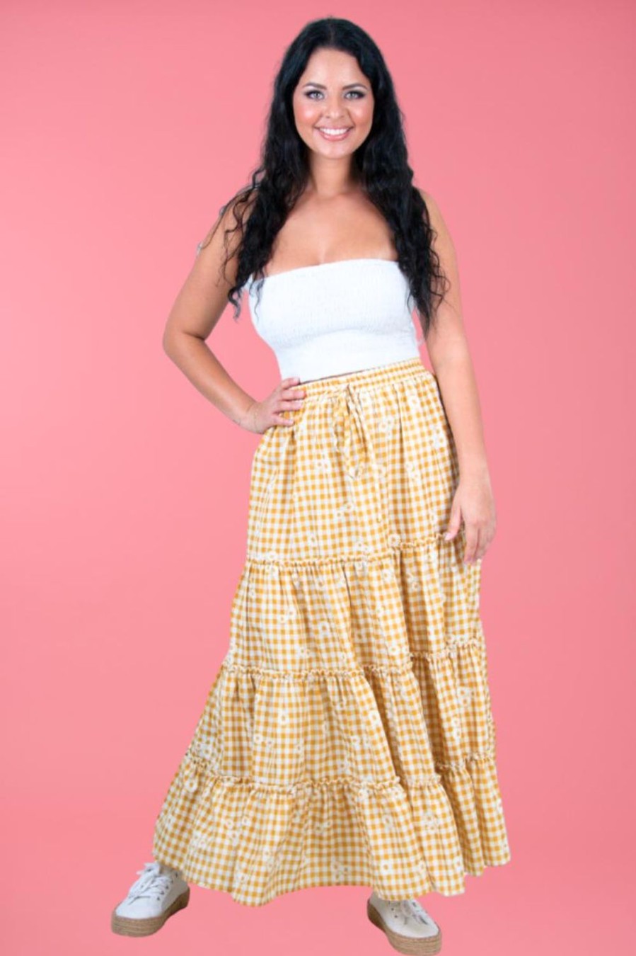 JAR OF HEARTS Skirts | Vjhk052 - Boho Lover Maxi Skirt Daisy Sunshine