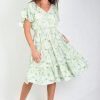 JAR OF HEARTS Dresses | Vjhd238 - Pixie Dress Blossom Breeze Sage