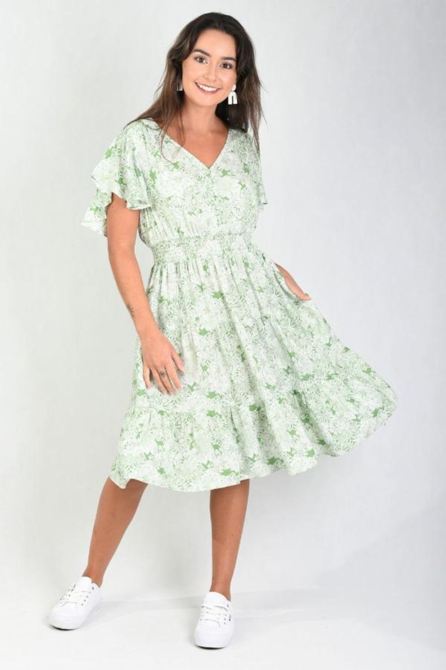 JAR OF HEARTS Dresses | Vjhd238 - Pixie Dress Blossom Breeze Sage