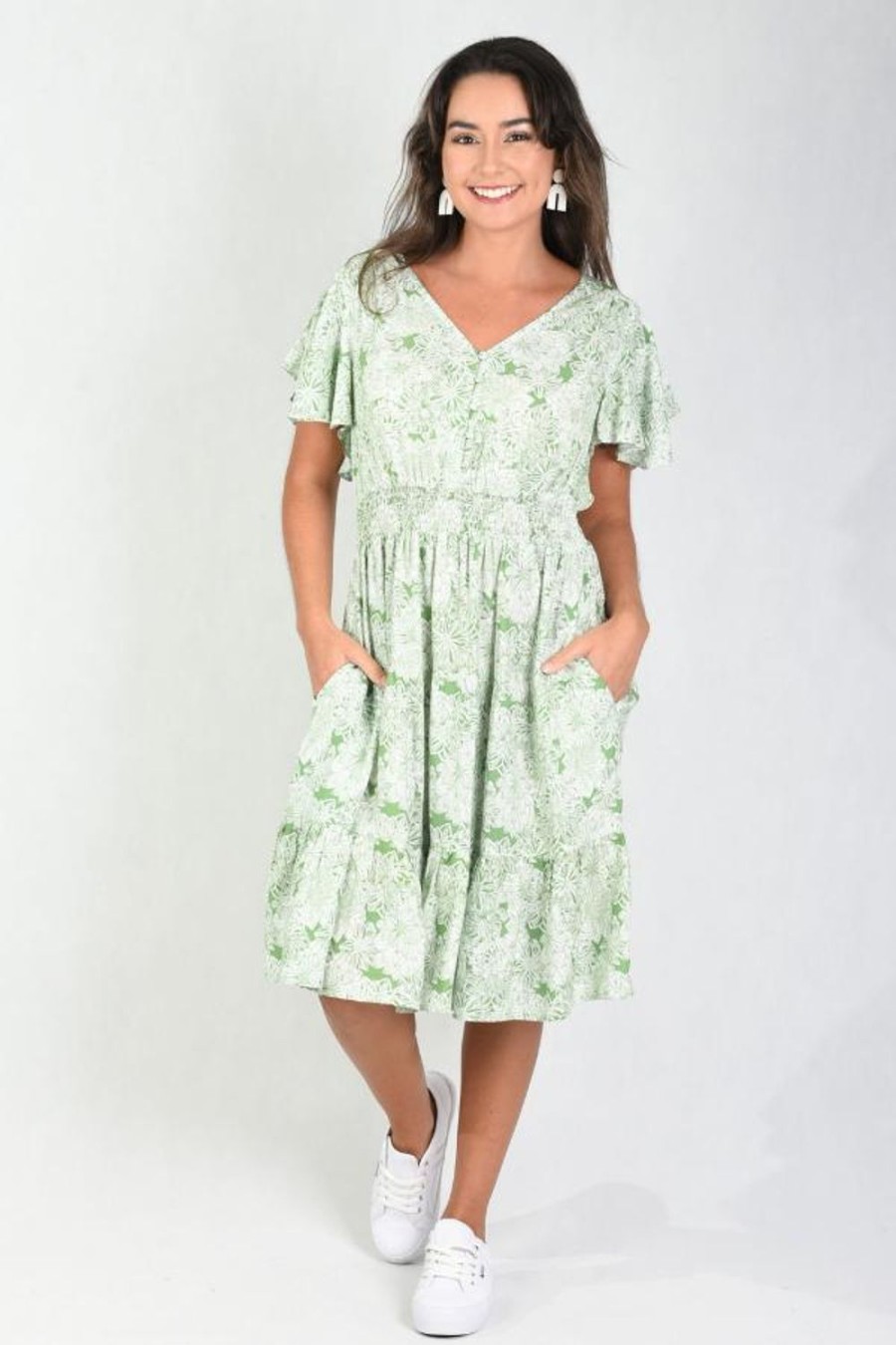 JAR OF HEARTS Dresses | Vjhd238 - Pixie Dress Blossom Breeze Sage