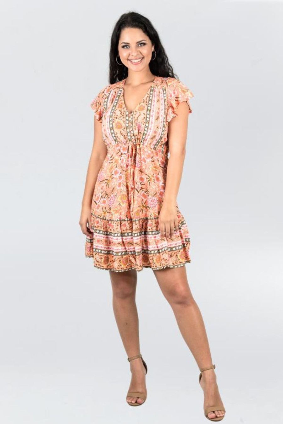 JAR OF HEARTS Dresses | Vjhd232 - Twiggy Dress Tropical Punch Orange