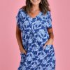 BODACIOUS Dresses | Vbld118 - Lovina Dress Garden Oasis Blue