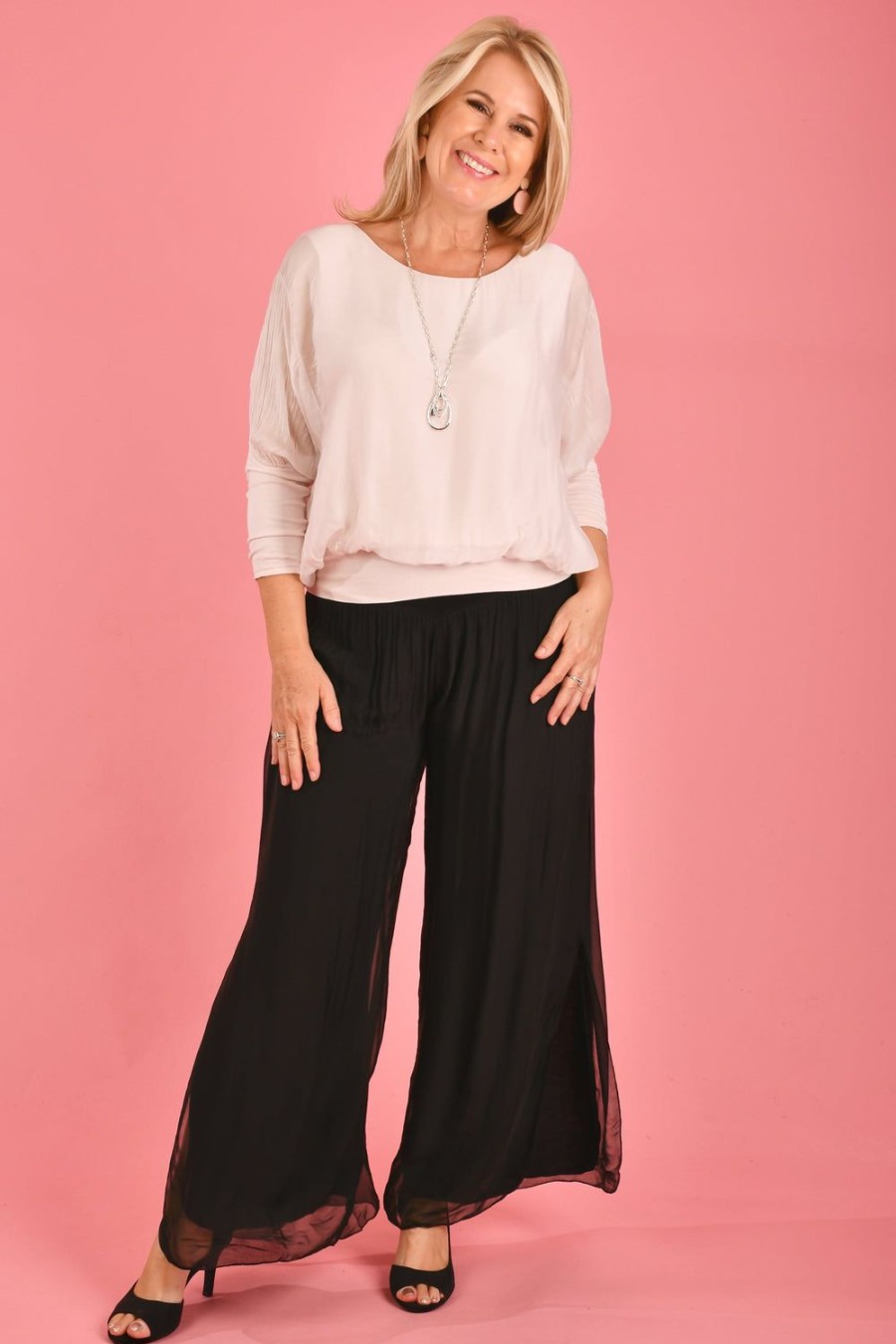 LA SOFIA Pants | Vlsp110 (2184) - Pisa Silk Pant Black