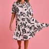 GO GIRL Dresses | Vgld170 - Victoria Dress Coral Reef Black