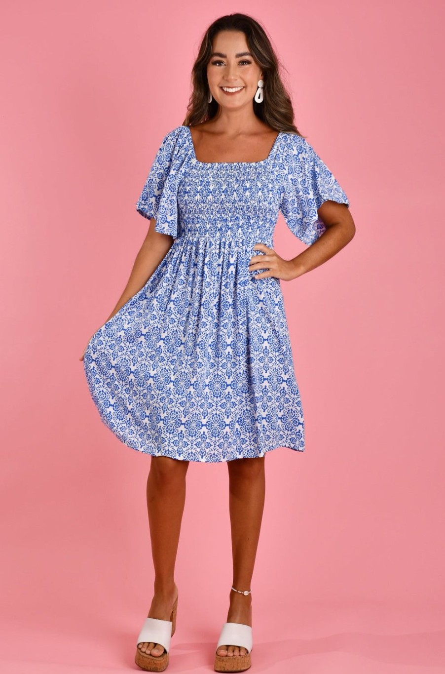 GO GIRL Dresses | Vgld140 - Manhattan Short Dress Mediterranean Sea Blue