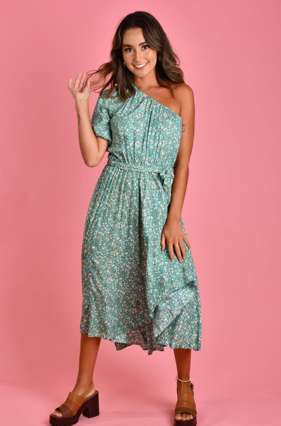 GO GIRL Dresses | Vgld095 - Delilah Dress Ditzy Autumn Sage