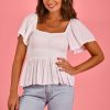 GO GIRL Tops | Vglt131 - Izzy Rouched Top White