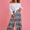 BODACIOUS Pants | Vblp106 - Sydney Wide Leg Pant Geo Navy