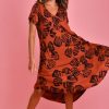 BODACIOUS Dresses | Vbld083 - Great Harbour Dress Autumn Vibes Rust