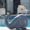 VILLA LIVING HOMEWARES Homewares | Vvlh158-M - Medium (20Cm) Wooden Whale Ornament Blue