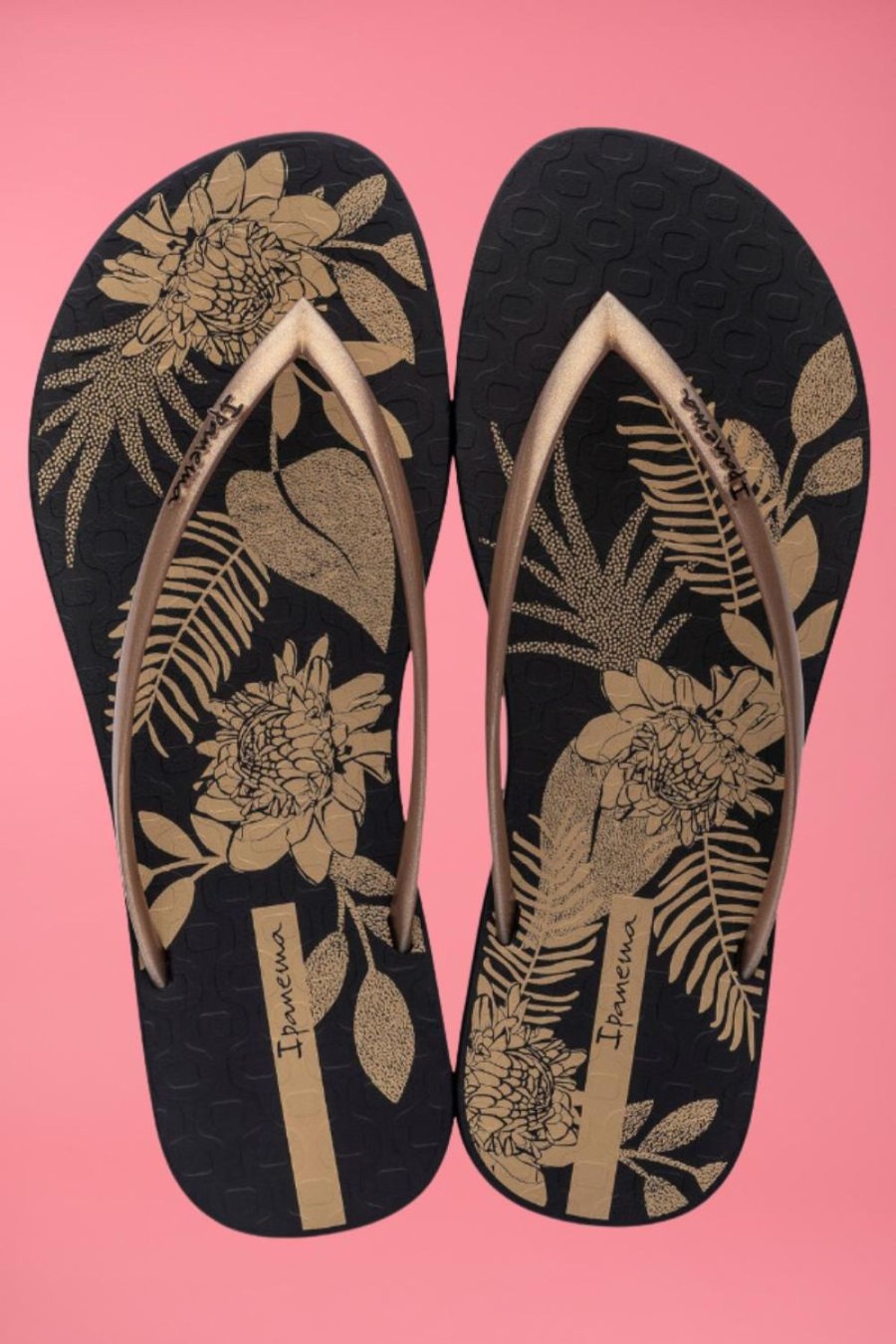 IPANEMA Ipanemas | 126759-21117 - Ipanema Easy Print Thong Black/Gold