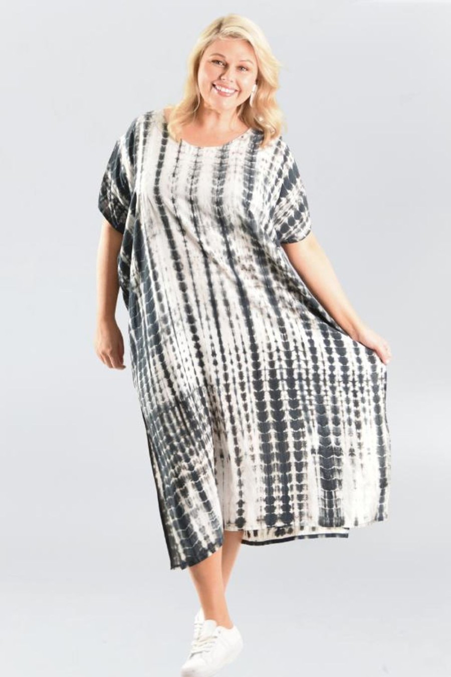 BODACIOUS Dresses | Vbld110 - Patricia Dress Tie Dye Petrol