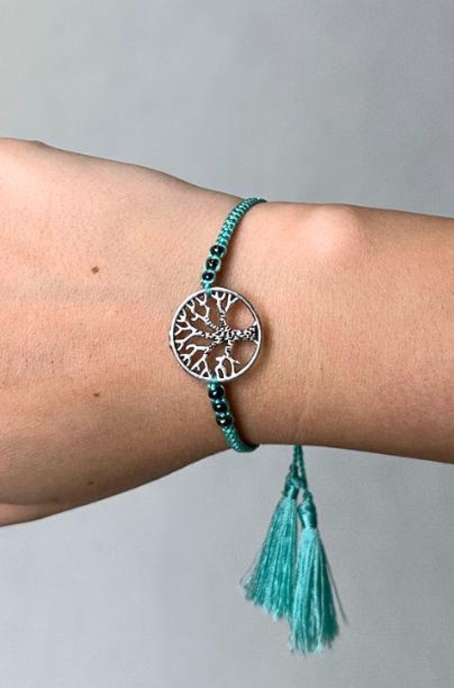 Go Girl Wholesale Beachy Jewellery | Vrzj2209 Tree Of Life Bracelet - Turquoise