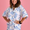 GO GIRL Tops | Vglt132 - Yacht Shirt Coral Reef Blue