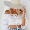 FREE SPIRIT Hats | Fsh3002 - Wide Brim Bead Trim Hat - Natural